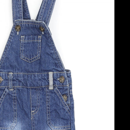 Earlydays Boys Blue  Denim Dungaree One-Piece Size 3-6 Months