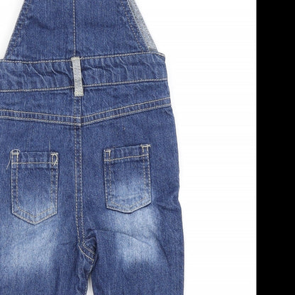 Earlydays Boys Blue  Denim Dungaree One-Piece Size 3-6 Months