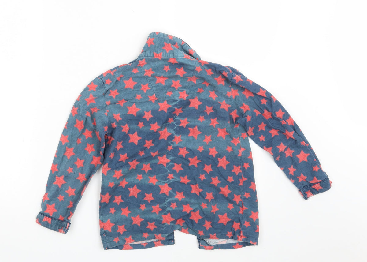 Back view of Primark boys’ blue geometric pyjama top, size 7-8, years