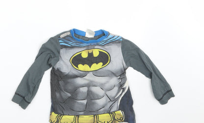 Front view of Batman boys’ grey pullover sweatshirt, size 2-3, years - batman