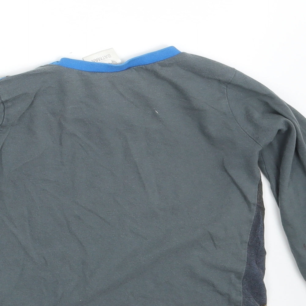 Brand and care label for Batman boys’ grey pullover sweatshirt, size 2-3, years - batman