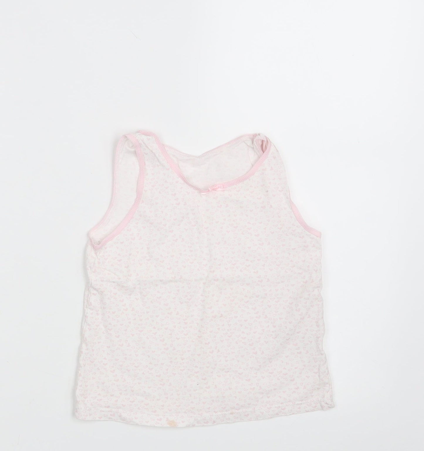Primark Girls Pink Geometric  Camisole T-Shirt Size 6-7 Years