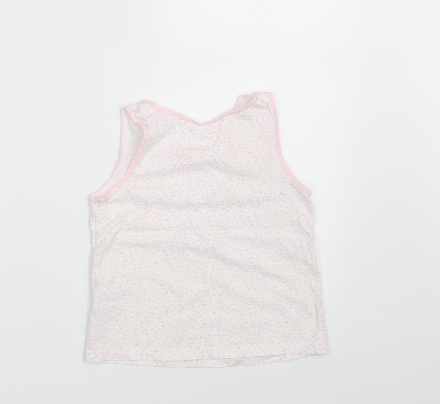Primark Girls Pink Geometric  Camisole T-Shirt Size 6-7 Years