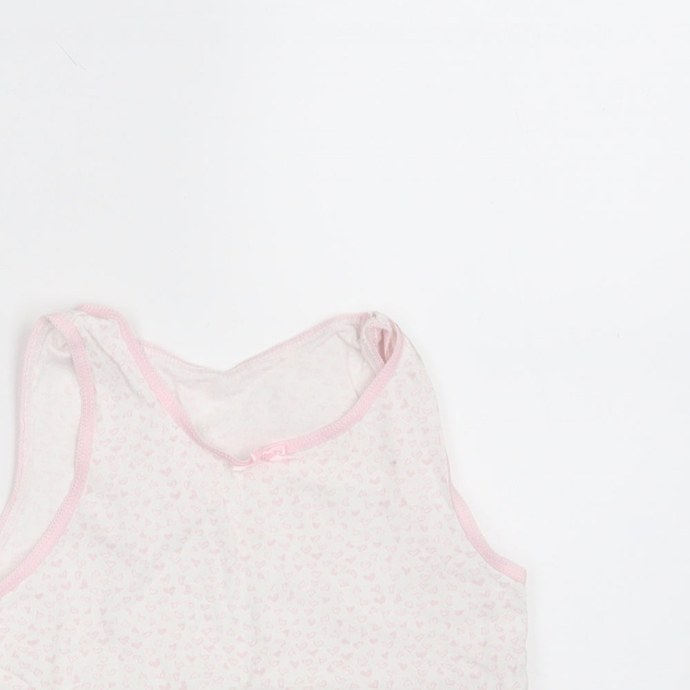 Primark Girls Pink Geometric  Camisole T-Shirt Size 6-7 Years