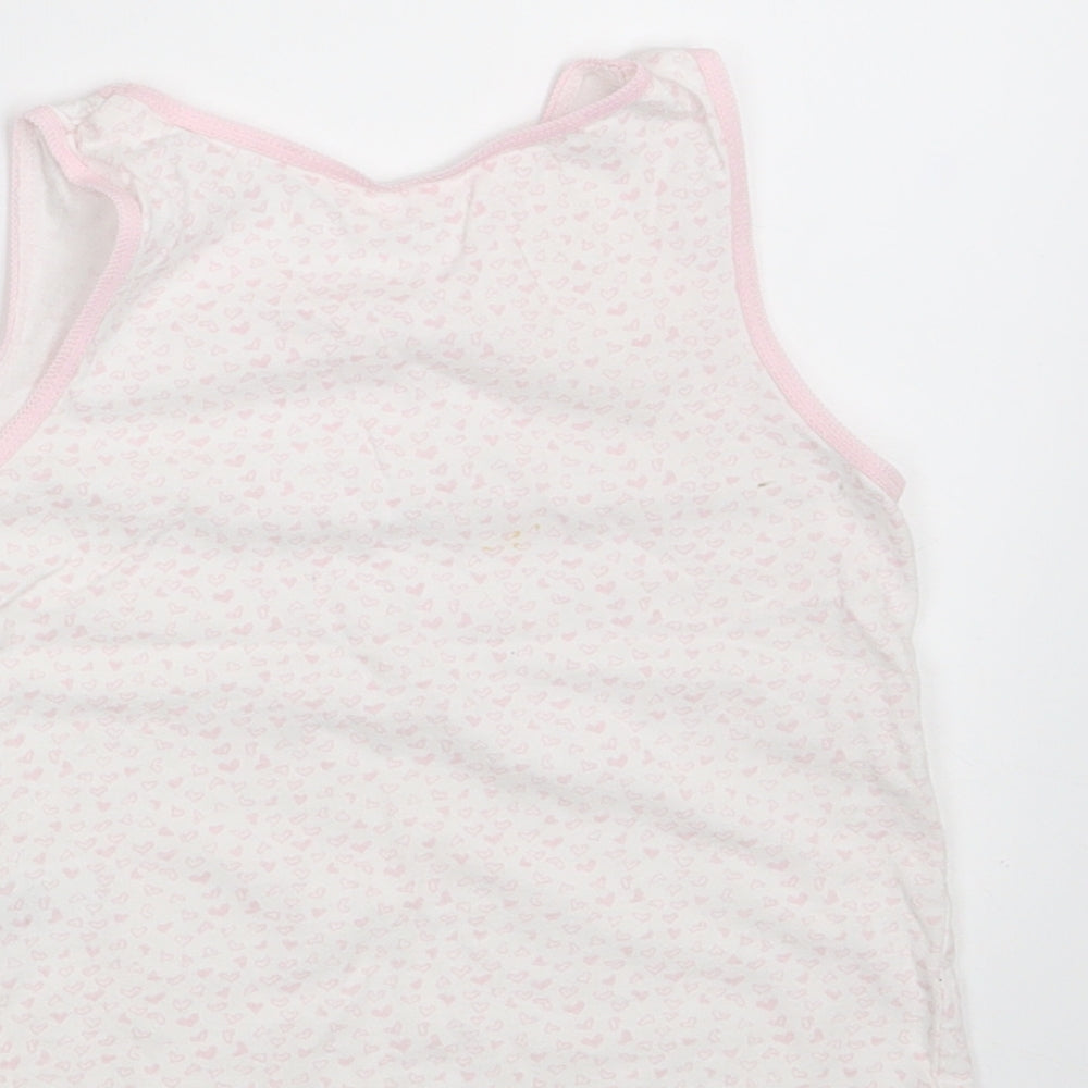 Primark Girls Pink Geometric  Camisole T-Shirt Size 6-7 Years