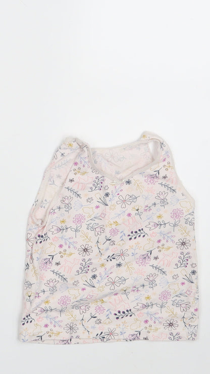 Nutmeg Girls Pink Floral  Camisole Tank Size 3-4 Years