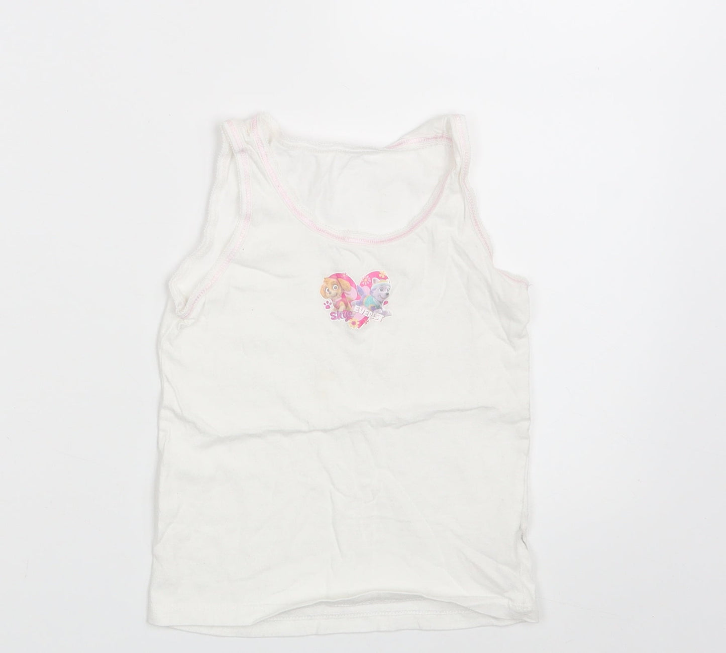 Preworn Girls White   Camisole Tank Size 4-5 Years
