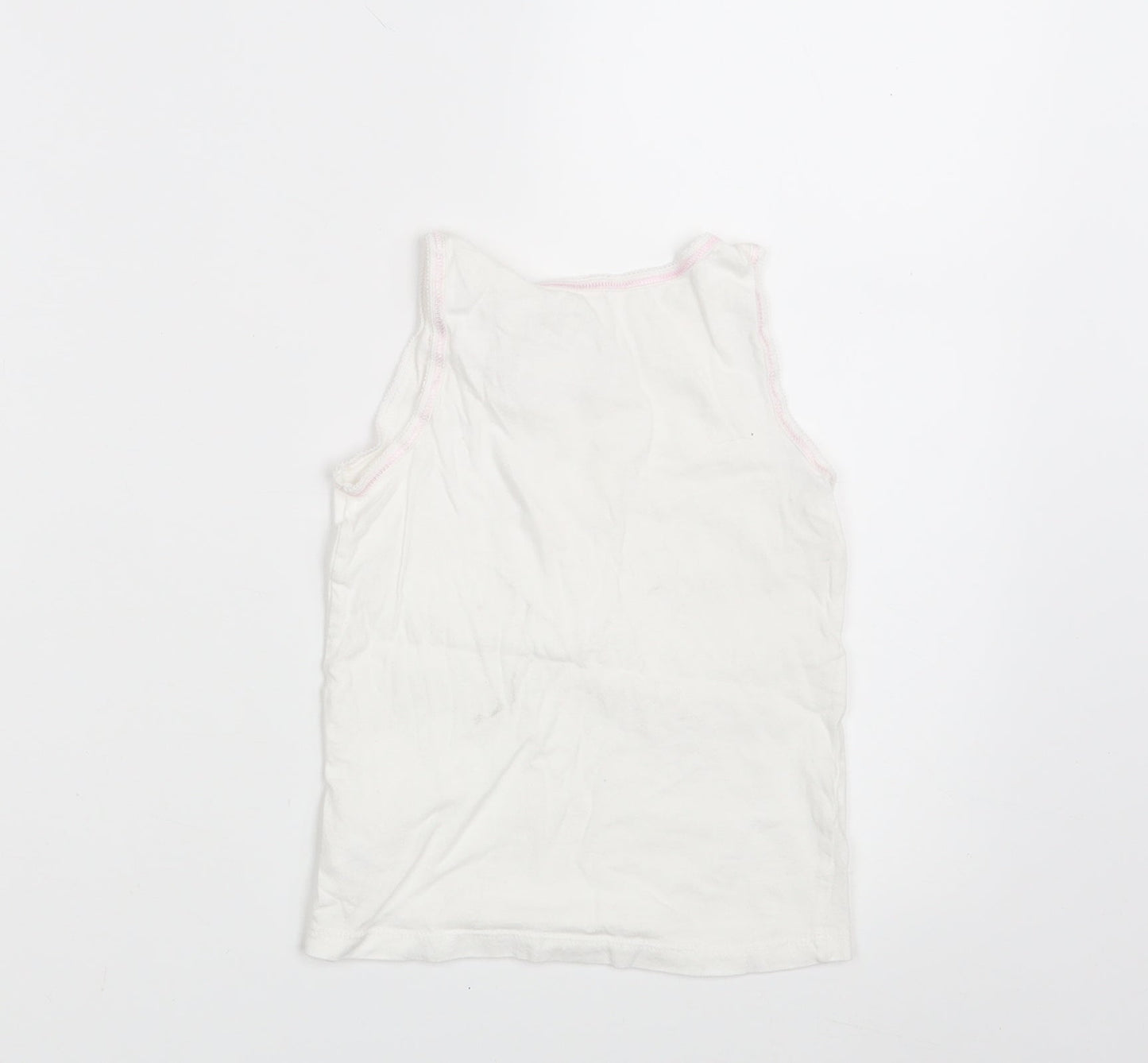 Preworn Girls White   Camisole Tank Size 4-5 Years
