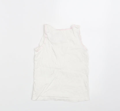 Preworn Girls White   Camisole Tank Size 4-5 Years