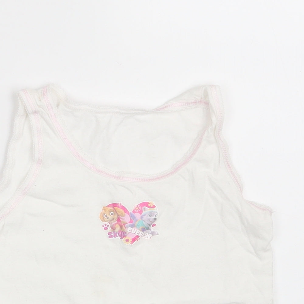 Preworn Girls White   Camisole Tank Size 4-5 Years