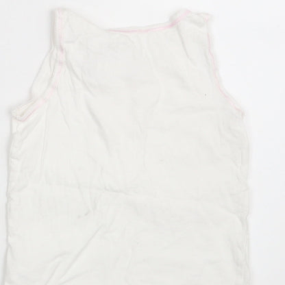 Preworn Girls White   Camisole Tank Size 4-5 Years
