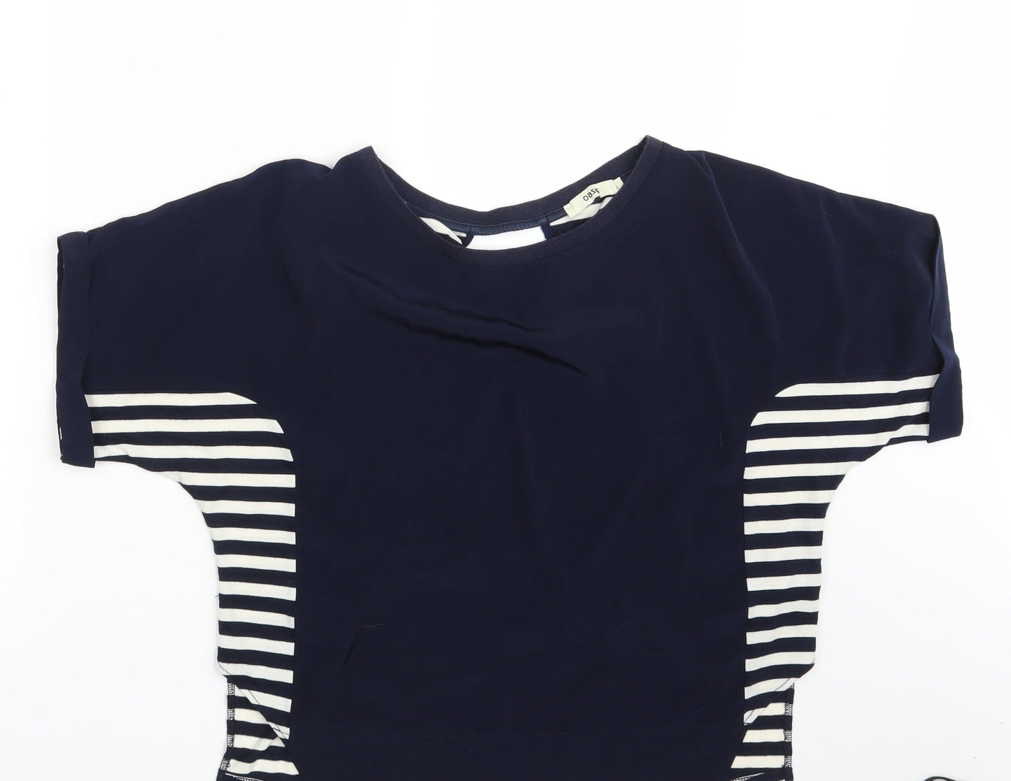 Womens UK Size S Oasis Blue Basic T-Shirt