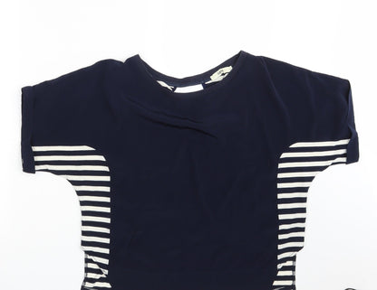Womens UK Size S Oasis Blue Basic T-Shirt