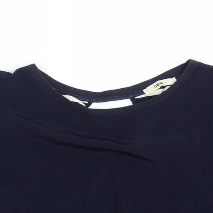 Womens UK Size S Oasis Blue Basic T-Shirt
