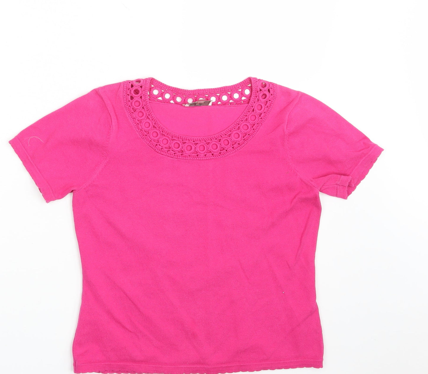 Womens UK Size S CC Pink Pullover Jumper