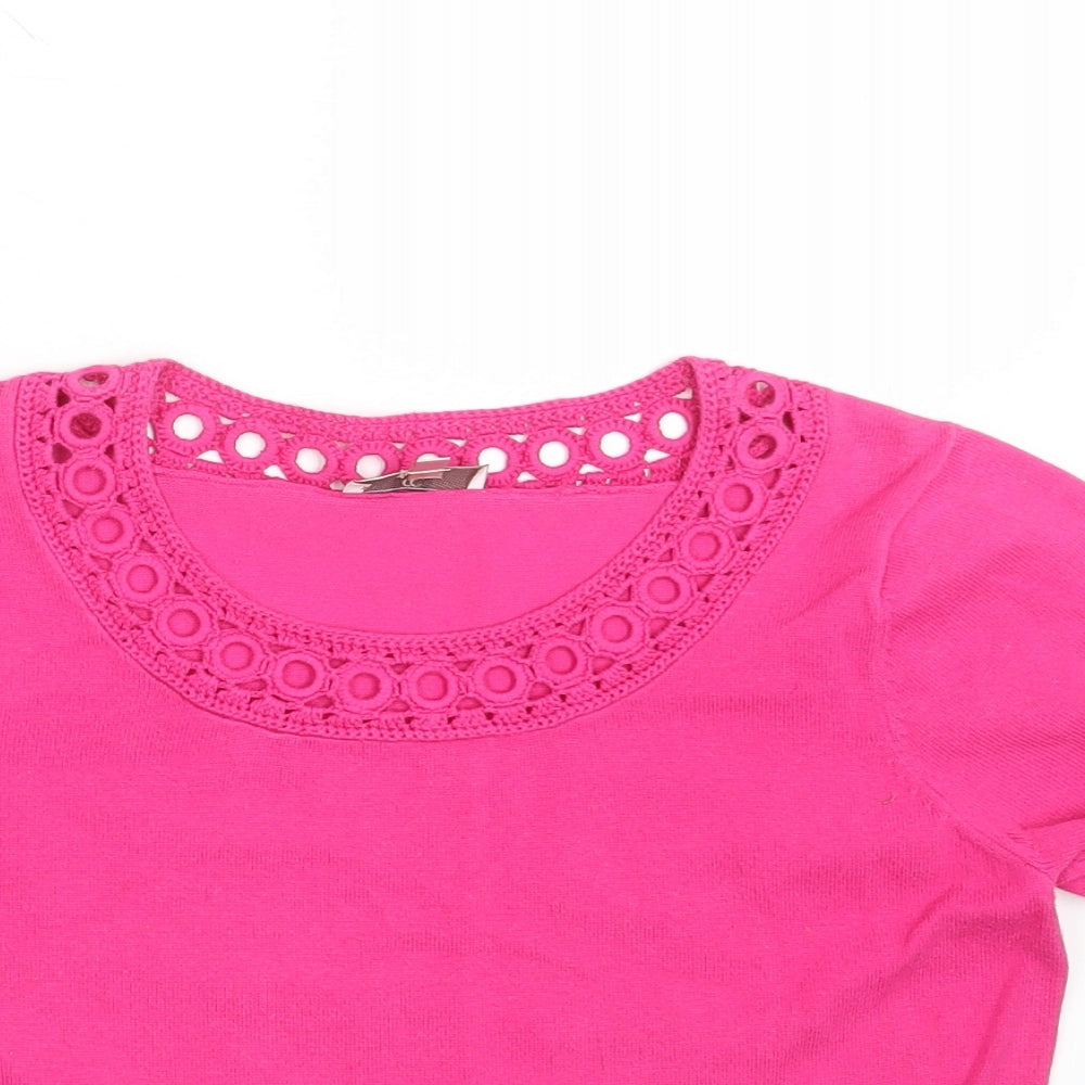 Womens UK Size S CC Pink Pullover Jumper