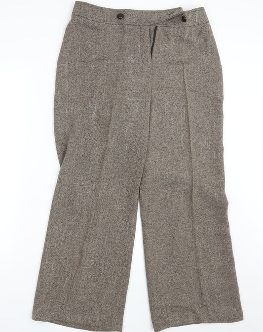 Mia Moda Womens Brown   Dress Pants Trousers Size 14 L28 in