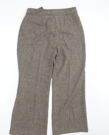 Womens UK Size 14 Mia Moda Regular Fit Dress Pants Brown Trousers