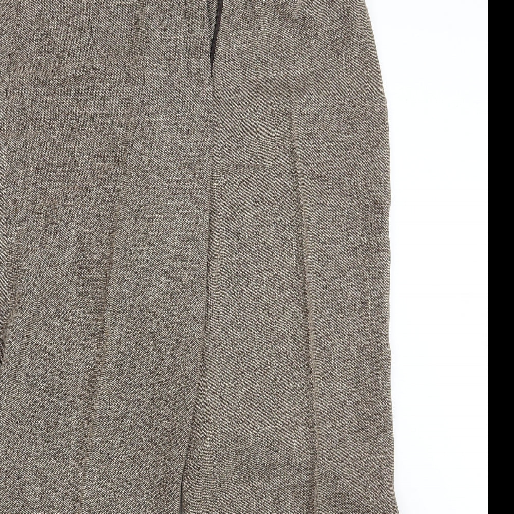 Womens UK Size 14 Mia Moda Regular Fit Dress Pants Brown Trousers