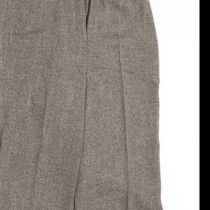 Womens UK Size 14 Mia Moda Regular Fit Dress Pants Brown Trousers