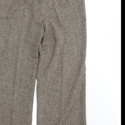 Womens UK Size 14 Mia Moda Regular Fit Dress Pants Brown Trousers