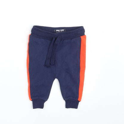 NEXT Baby Blue Striped  Jogger Leggings Size 6-9 Months  - Waist 20in; Inside leg 6in