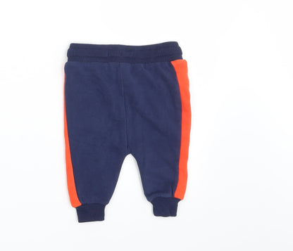 NEXT Baby Blue Striped  Jogger Leggings Size 6-9 Months  - Waist 20in; Inside leg 6in