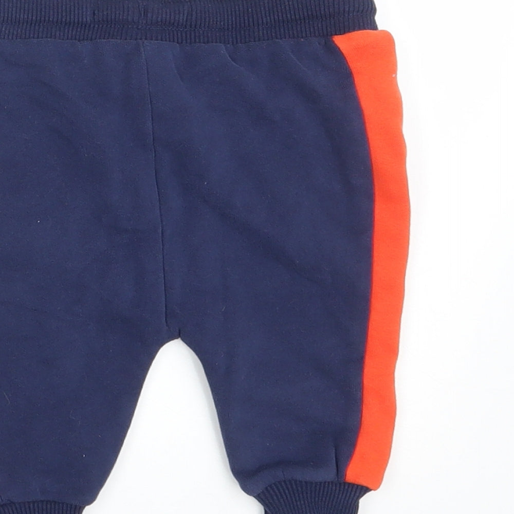 NEXT Baby Blue Striped  Jogger Leggings Size 6-9 Months  - Waist 20in; Inside leg 6in