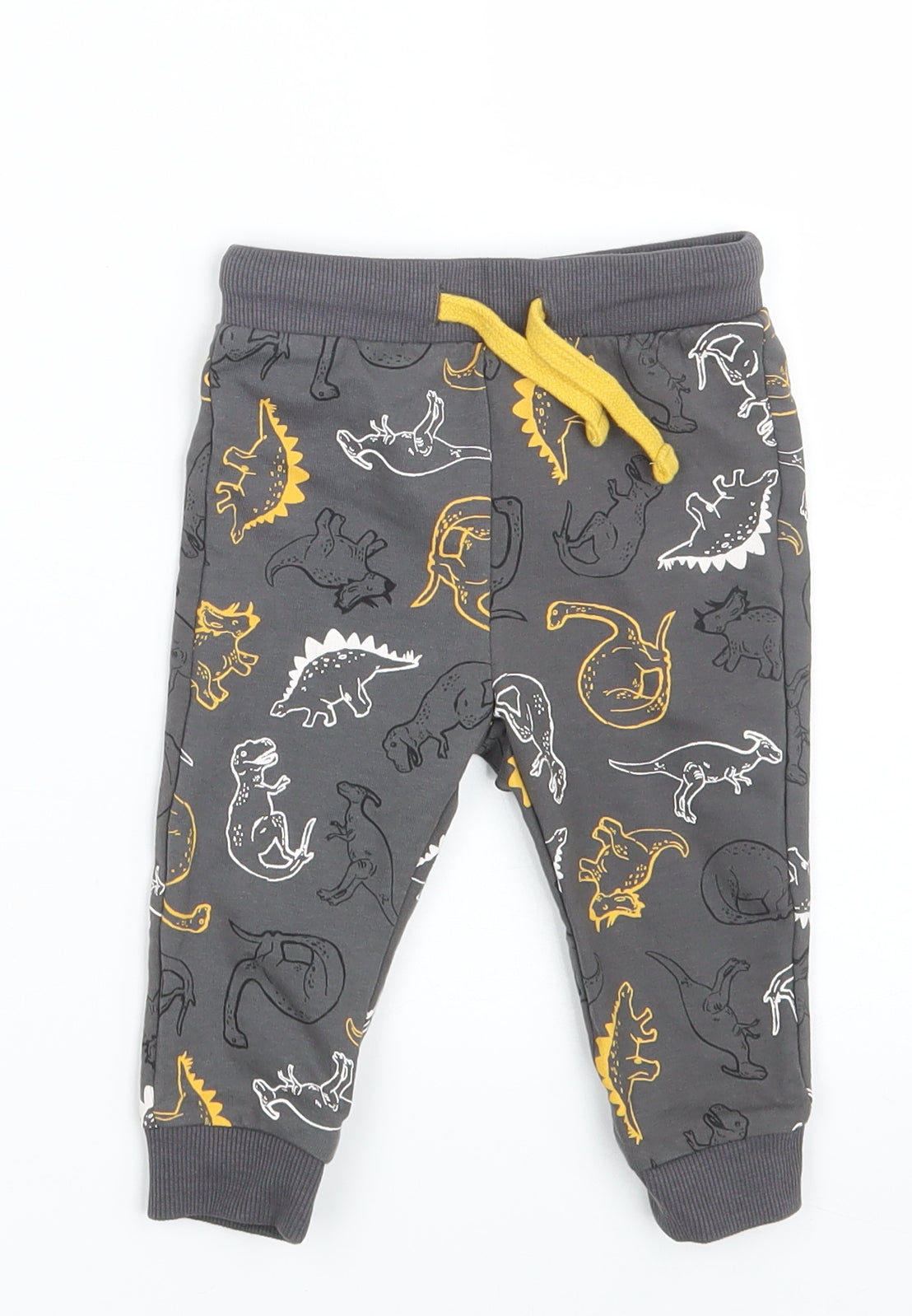So Cute Baby Grey Animal Print  Jogger Leggings Size 6-9 Months  - Waist 16in; Inside  leg 9in