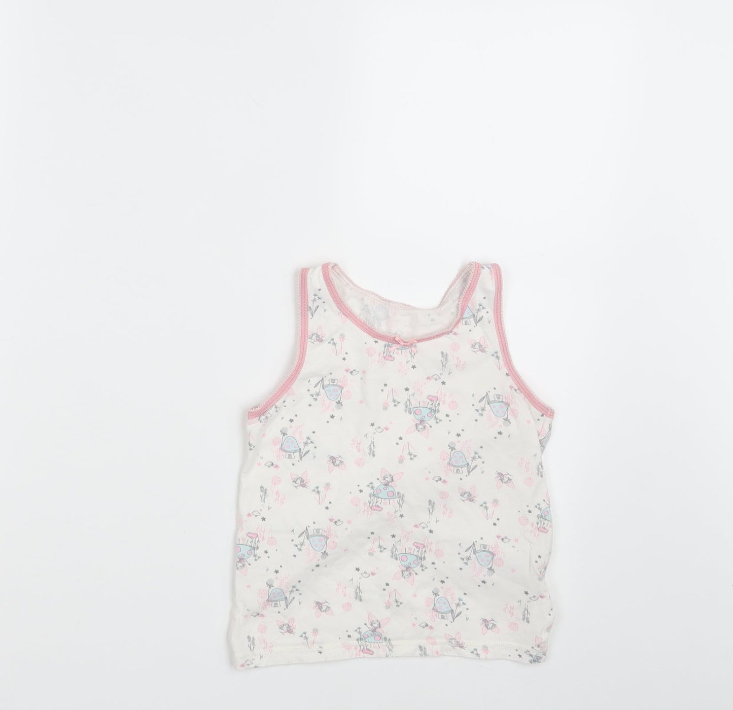 Nutmeg Girls White Floral  Camisole Tank Size 5-6 Years