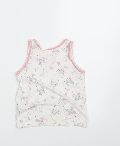 Nutmeg Girls White Floral  Camisole Tank Size 5-6 Years