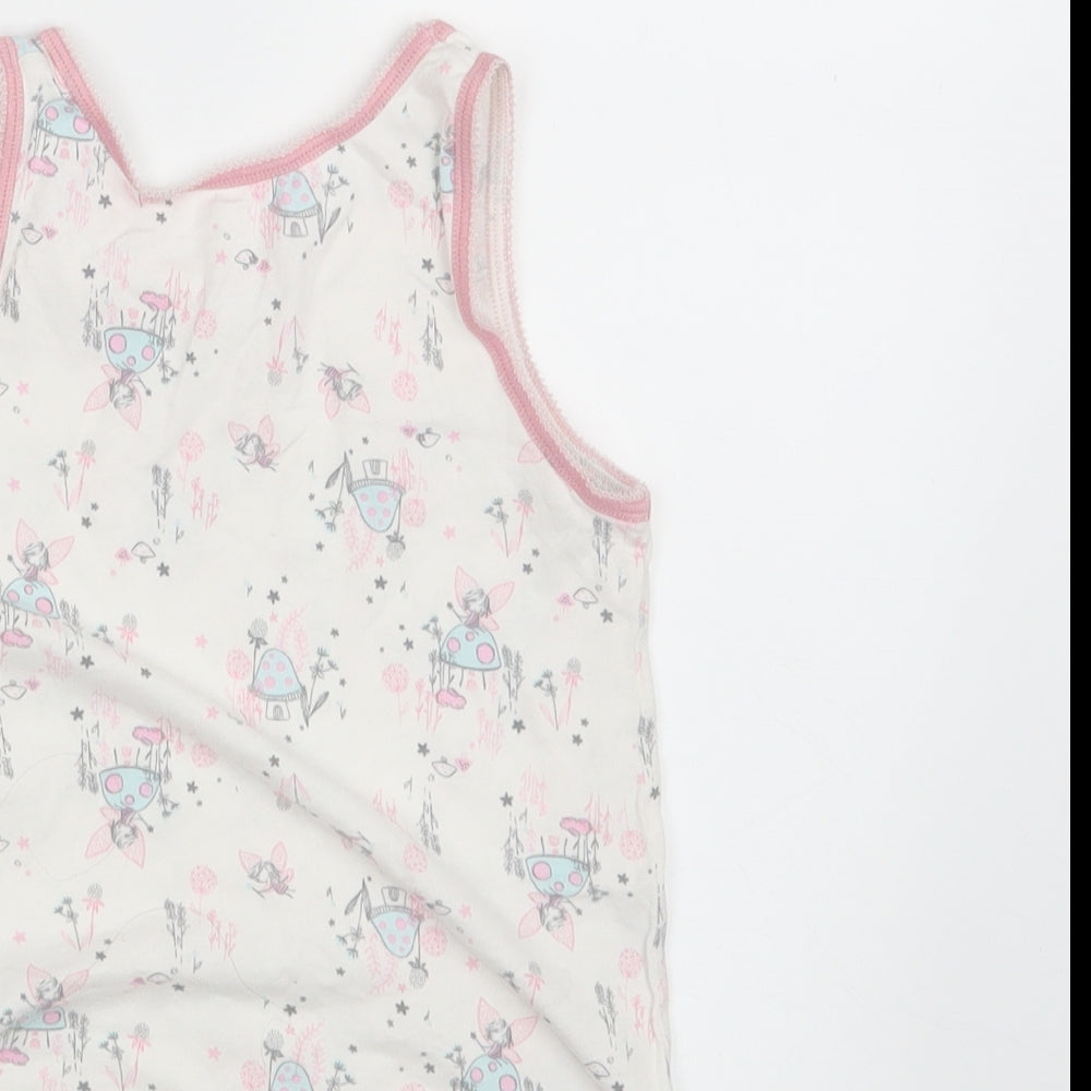 Nutmeg Girls White Floral  Camisole Tank Size 5-6 Years