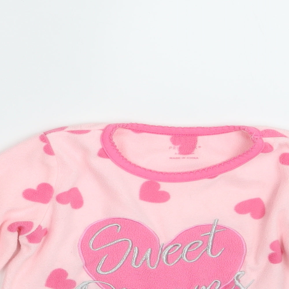 Primark Girls Pink Polka Dot  Pullover Jumper Size 5-6 Years