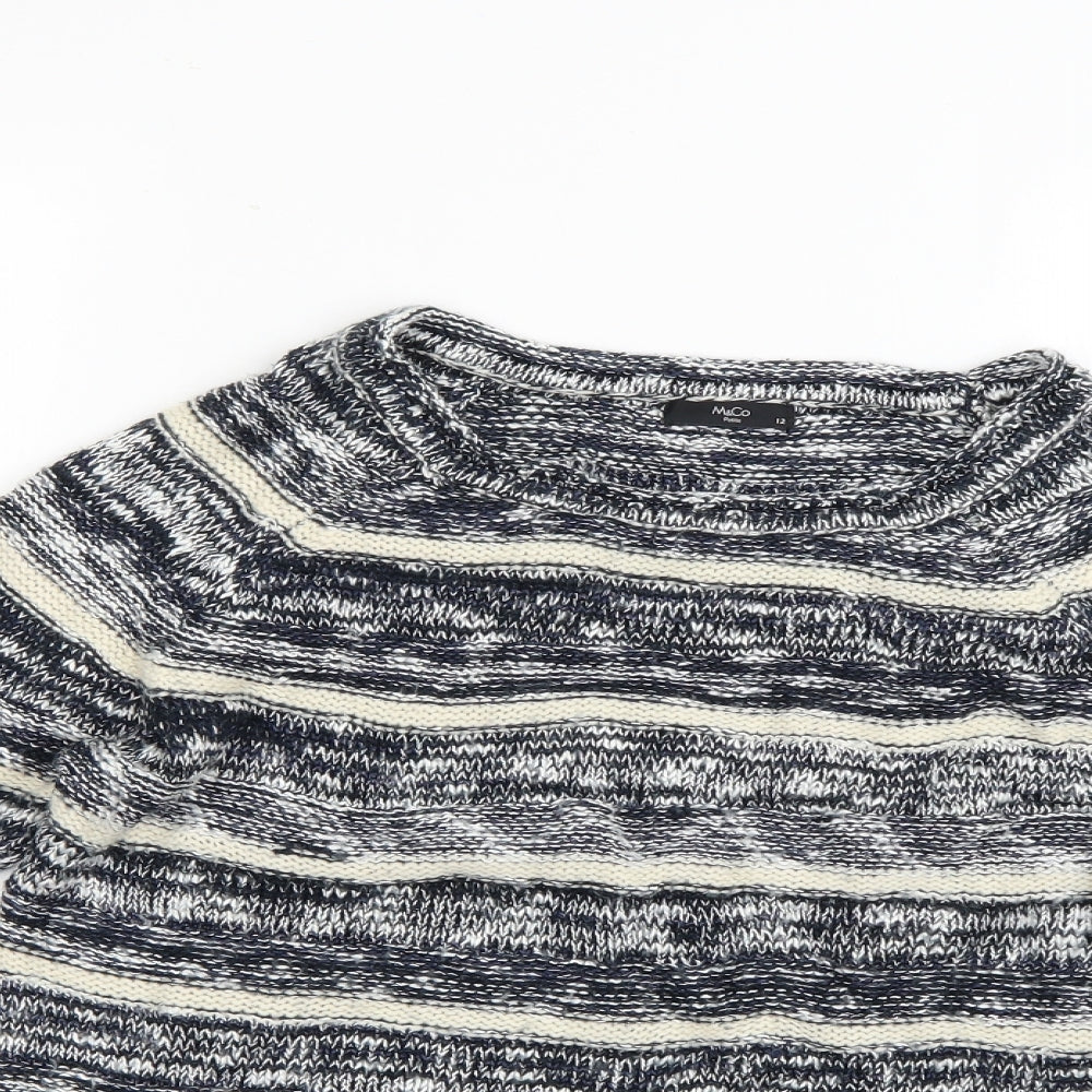 Womens UK Size 12 M&Co Multicoloured Pullover Jumper