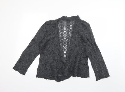 Back view of Mint women’s grey cardigan jumper, size UK 10