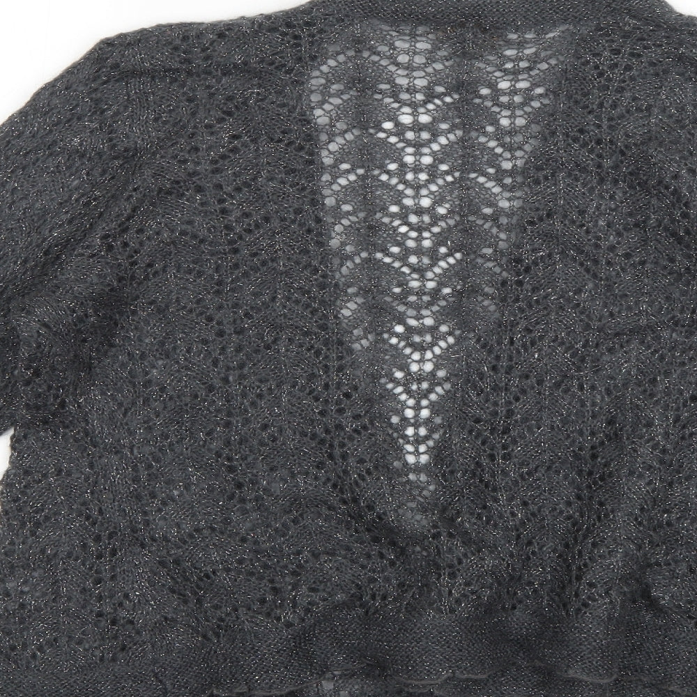 Brand and care label for Mint women’s grey cardigan jumper, size UK 10