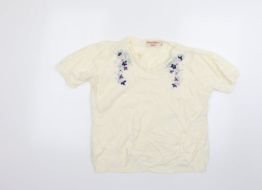 Womens UK Size 18 EWM White Pullover Jumper