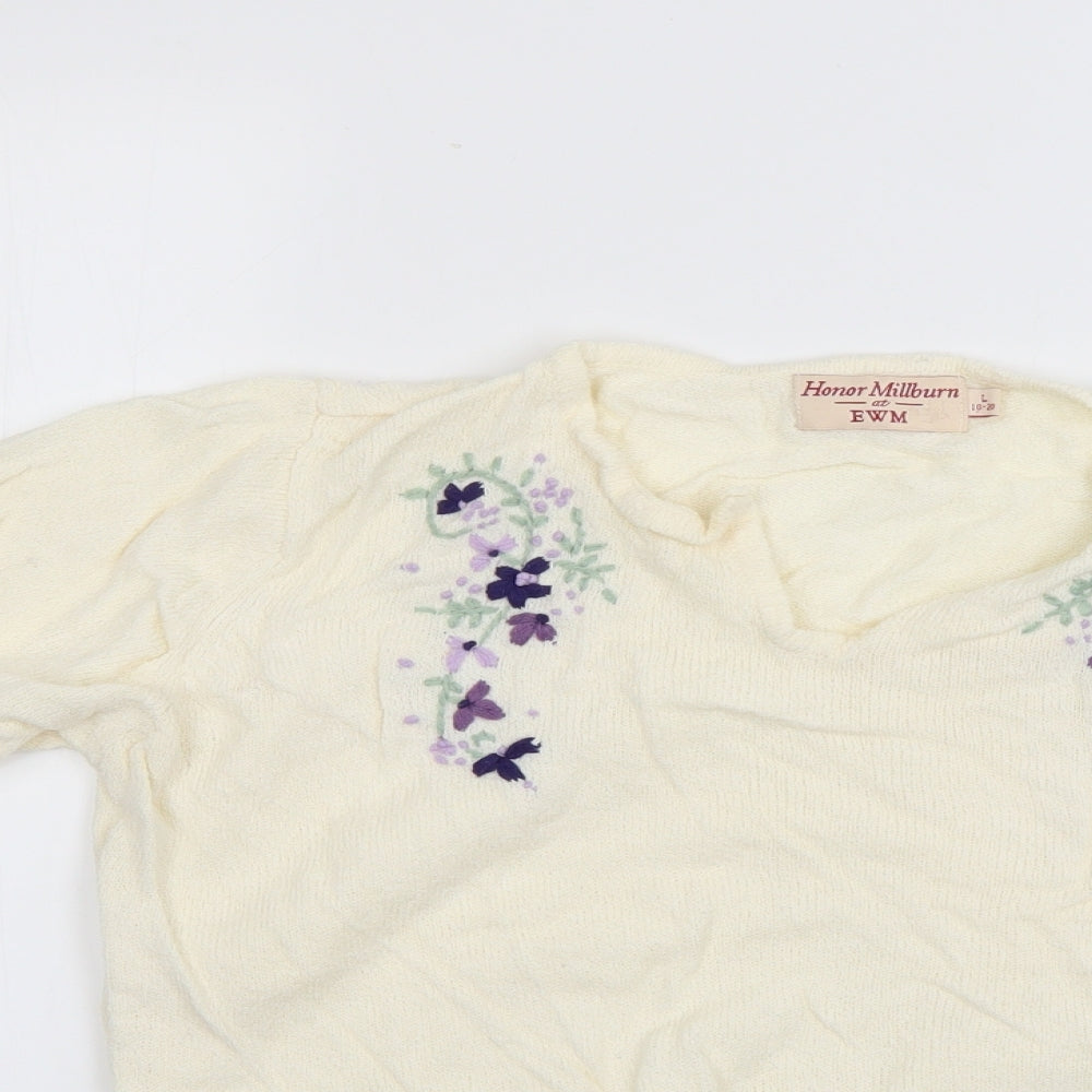 Womens UK Size 18 EWM White Pullover Jumper
