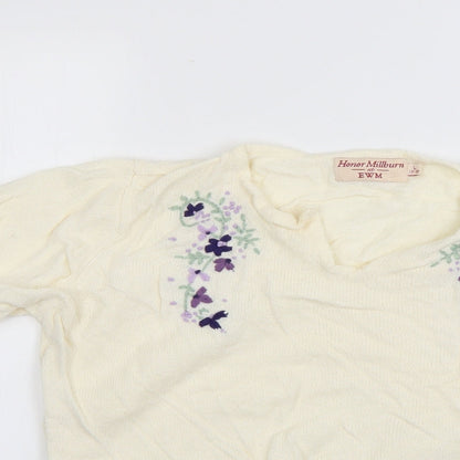 Womens UK Size 18 EWM White Pullover Jumper