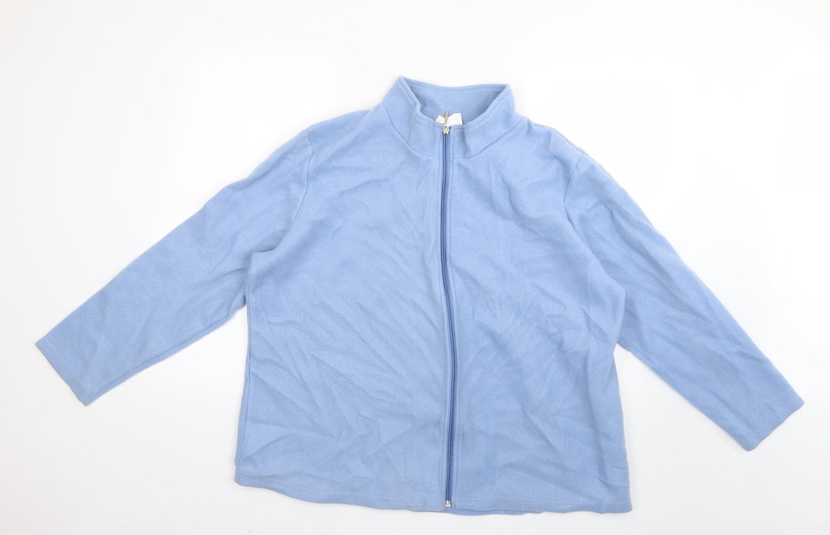 Additional front view of gabrielle vicenge women’s blue jacket, size UK 20