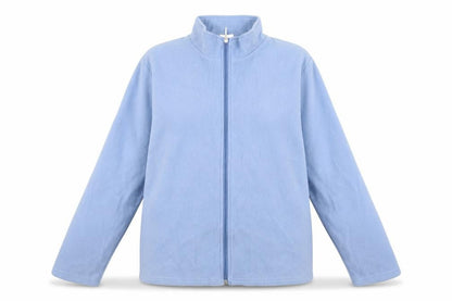 Front view of gabrielle vicenge women’s blue jacket, size UK 20