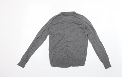 Womens UK Size S United Colors of Benetton Grey Cardigan Jumper