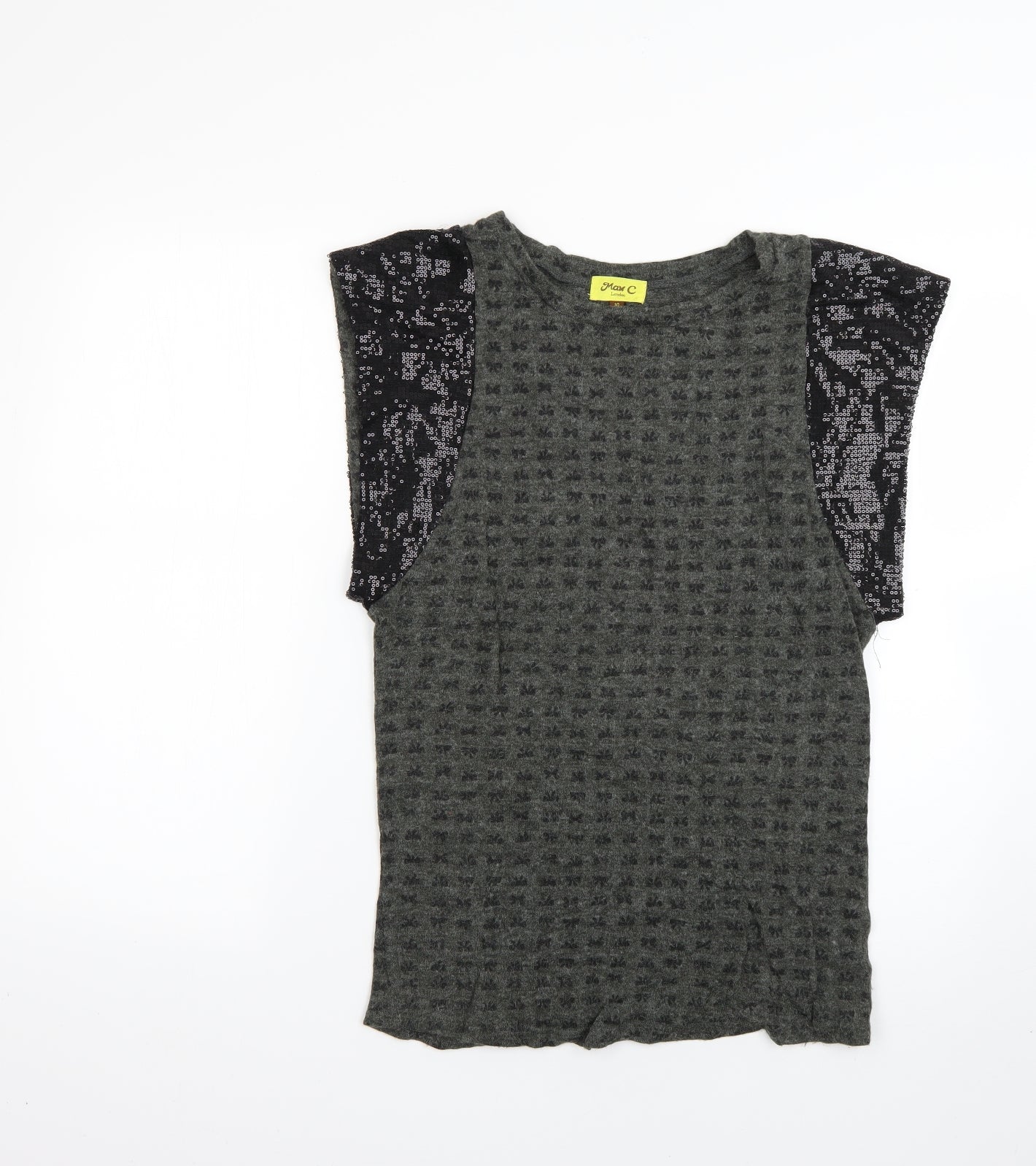max c Womens Green   Basic T-Shirt Size 10