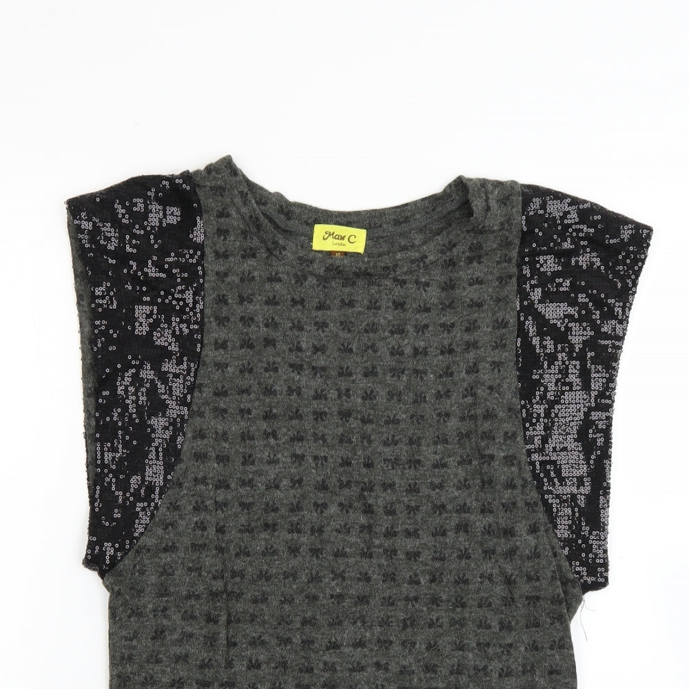 max c Womens Green   Basic T-Shirt Size 10
