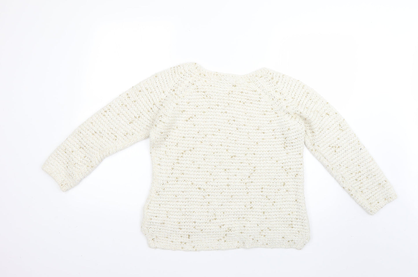 Womens UK Size 14 Marks and Spencer Beige Pullover Jumper
