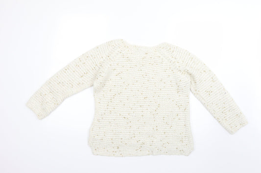 Womens UK Size 14 Marks and Spencer Beige Pullover Jumper