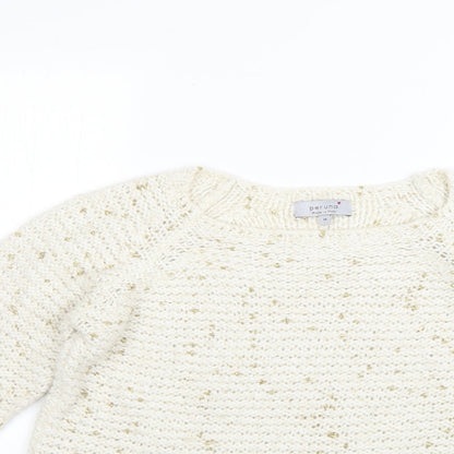 Womens UK Size 14 Marks and Spencer Beige Pullover Jumper