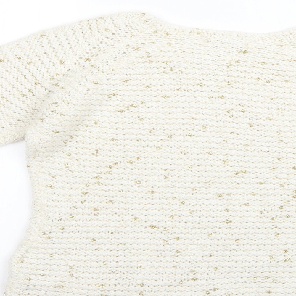 Womens UK Size 14 Marks and Spencer Beige Pullover Jumper