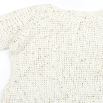 Womens UK Size 14 Marks and Spencer Beige Pullover Jumper
