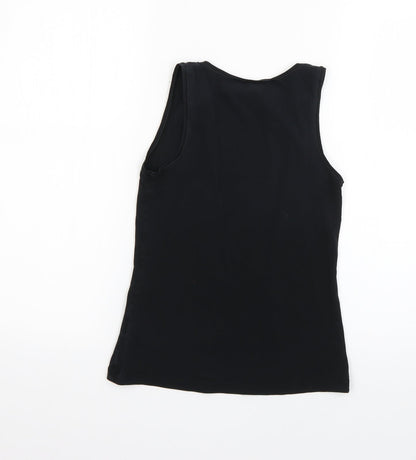 Womens UK Size 10 Marks and Spencer Black Basic T-Shirt